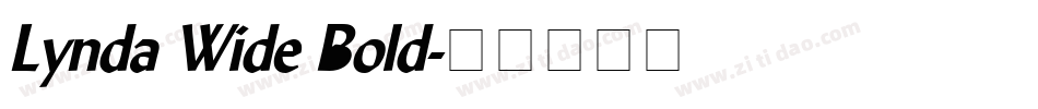 Lynda Wide Bold字体转换
